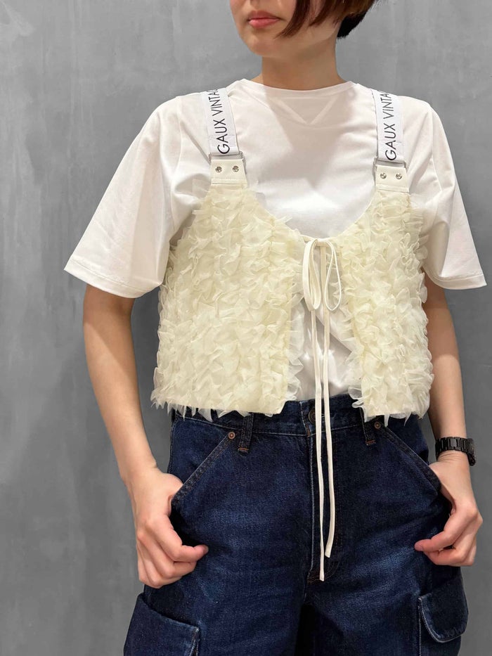 MARGAUX VINTAGE(マルゴーヴィンテージ)|frill short bustier|MG AC-26060-S