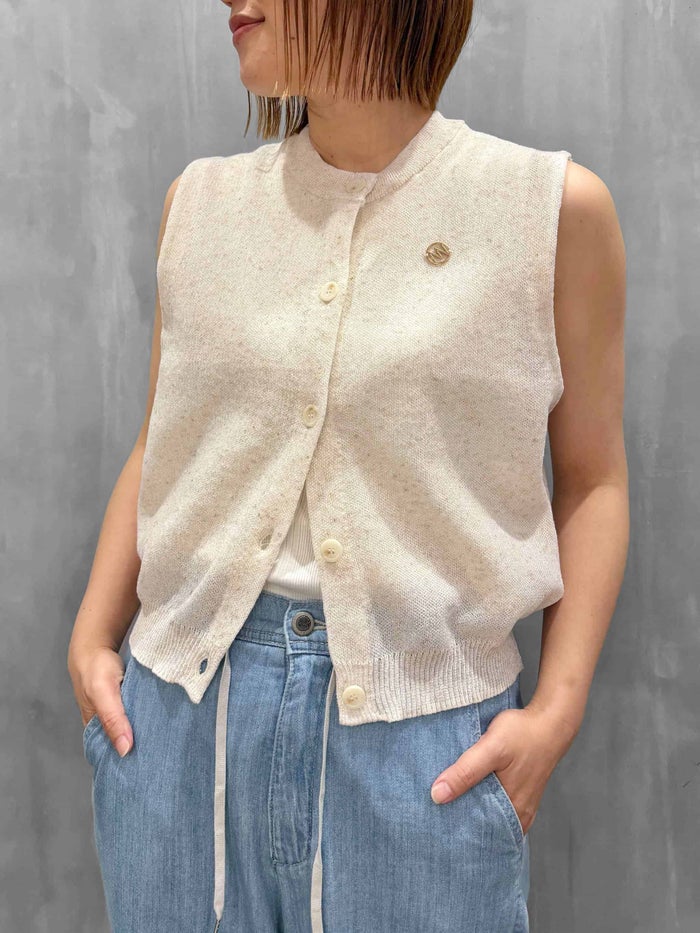 YENN(イェン)|LINEN SHEER VEST|Y262-91061