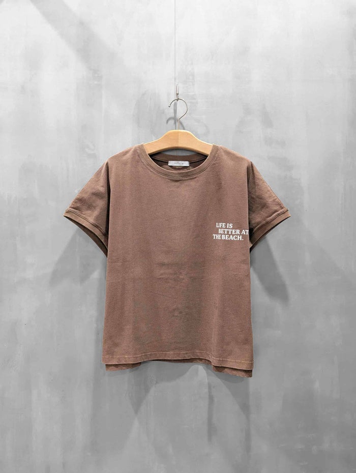 【20%OFFセール】trois(トロワ)|ピグメント ラウンド Tシャツ|T261-82064