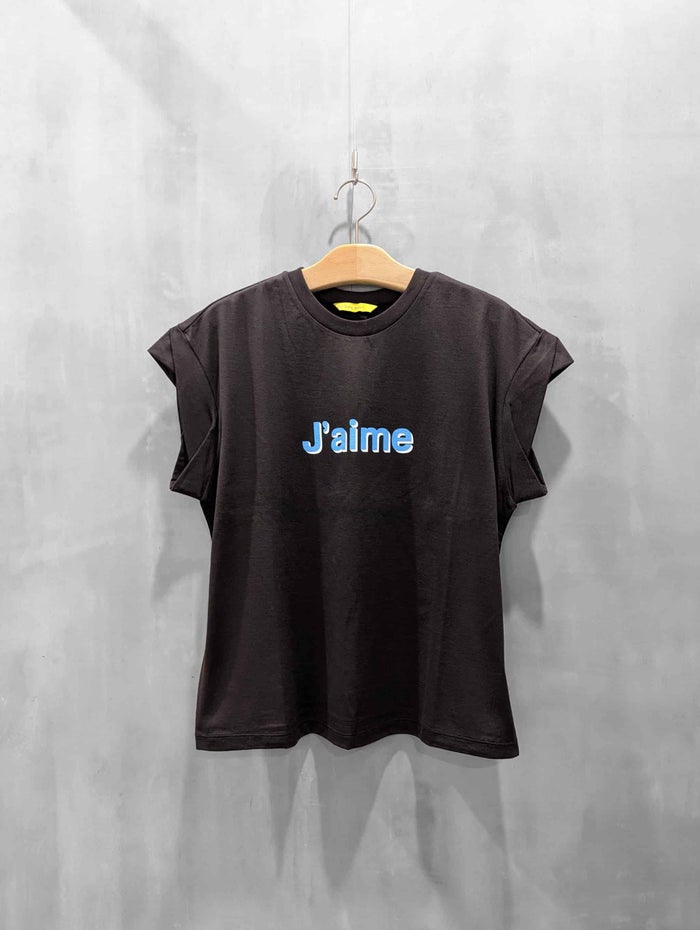 De bon coer(ドゥボンクール)|ロゴTシャツ「J'aime」|23267A