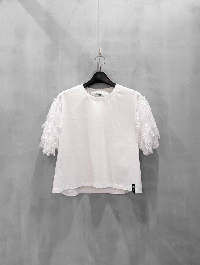 DOUBLE STANDARD CLOTHING(ダブルスタンダードクロージング)|レーススリーブカットソー|0208-130-262
