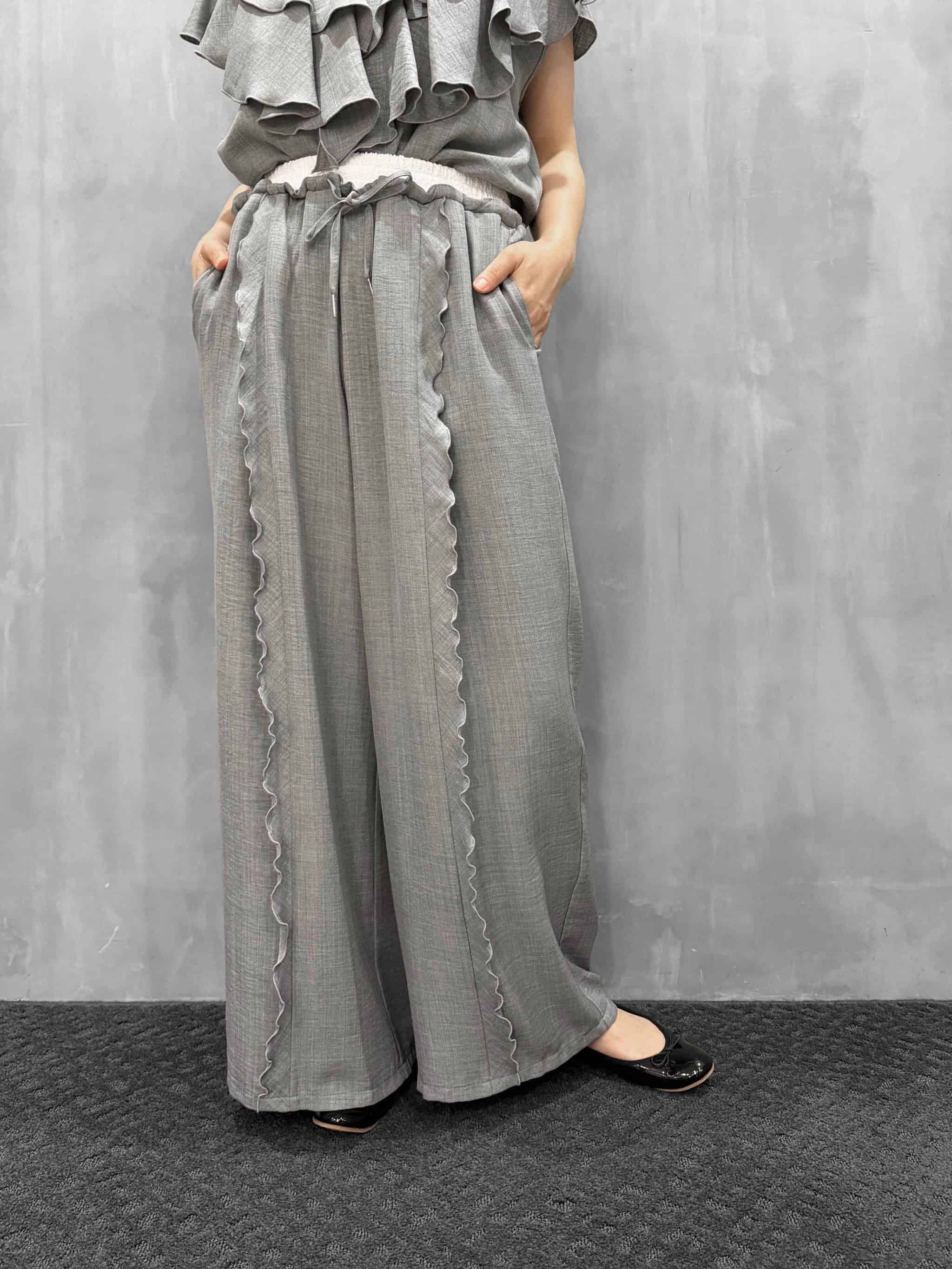 CYAN TOKYO（シアントーキョー）｜frill line layer waist wide