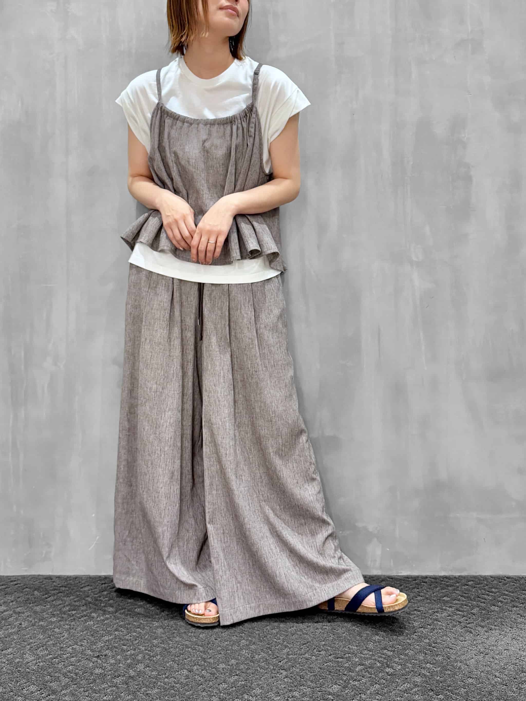 ayanechann オーダー商品 20%OFFセール】ayane（アヤン）｜リネン混スラブワイドパンツ｜836607