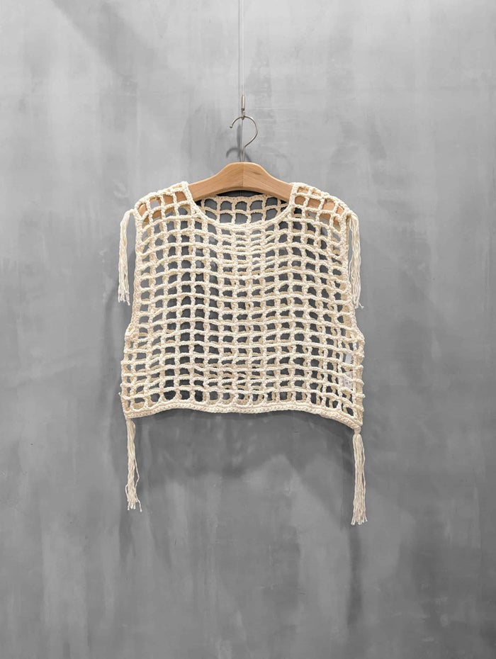 YENN(イェン)|CROCHET MESH TOPS|Y262-91059