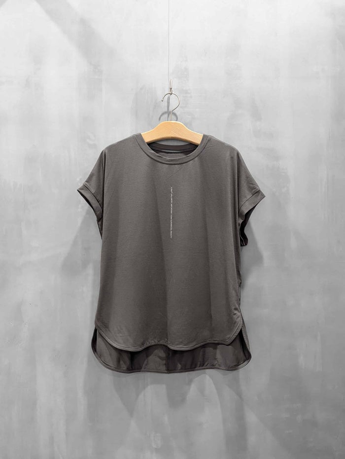 【20%OFFセール】ayane(アヤン)|縦ロゴフレンチTシャツ|836610