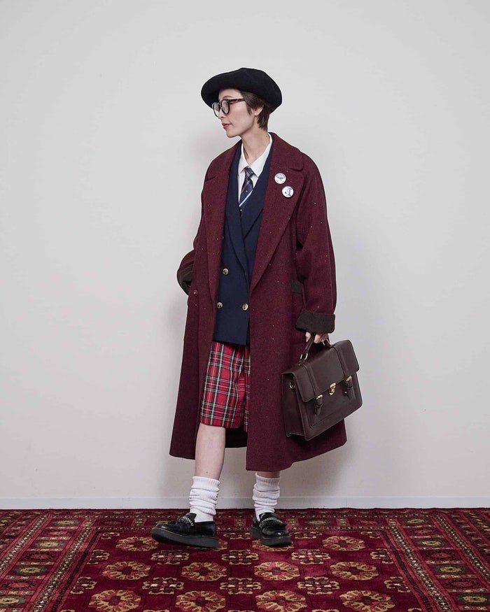 THOMAS MAGPIE(トーマスマグパイ)|Lame Herringbone Long Coat|2264231