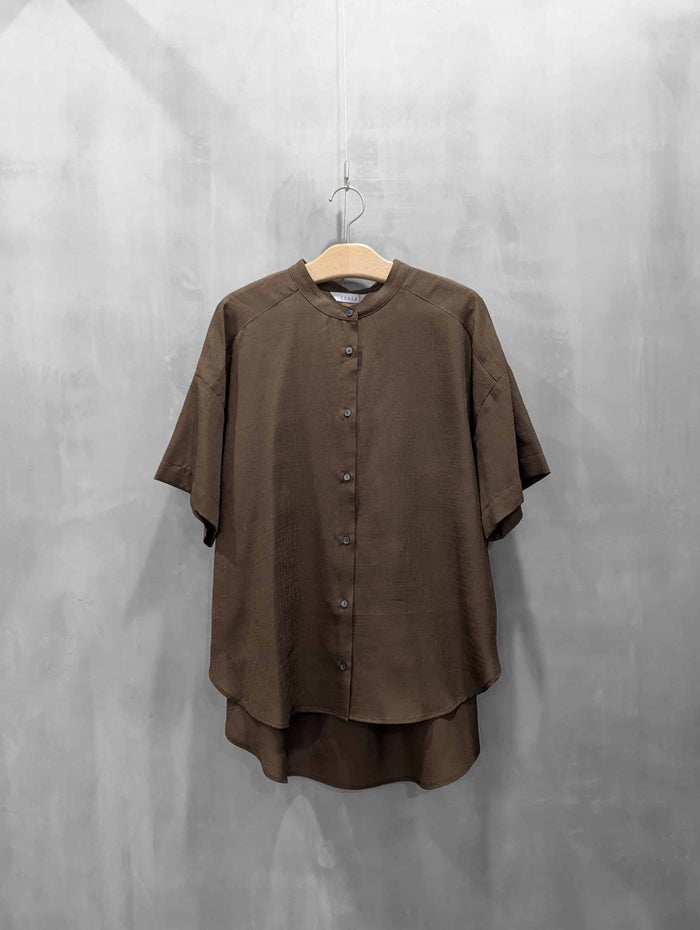trois(トロワ)|リネンライクツイル バックギャザーブラウス|T266-81030