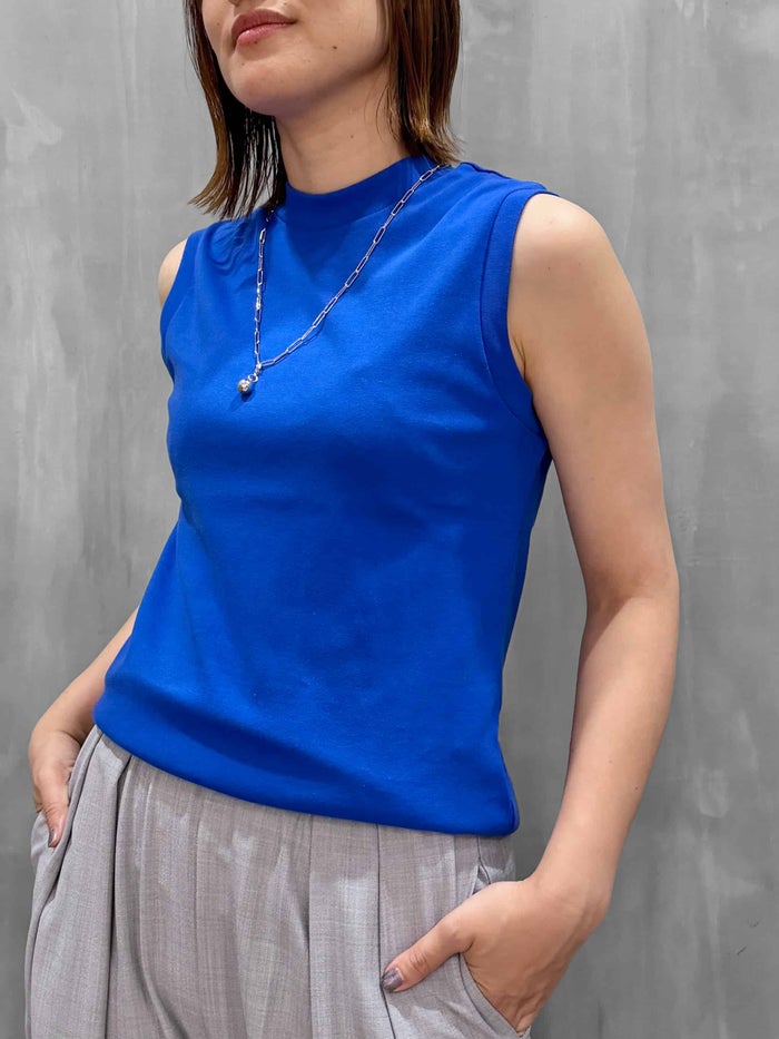 【20%OFFセール】Mylanka(ミランカ)|ハイネックノースリーブトップス|M80310