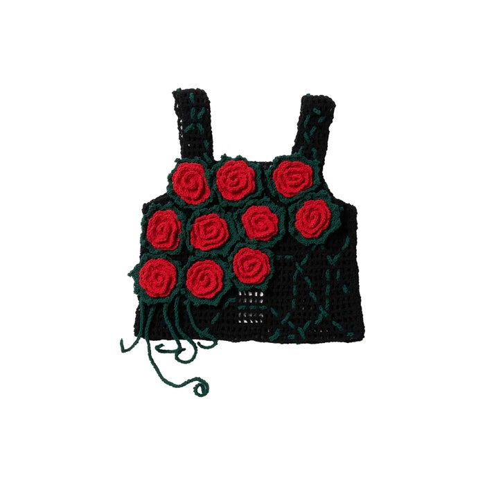 doublet(ダブレット)|ROSE CROCHET TANK TOP|27SS68KN244