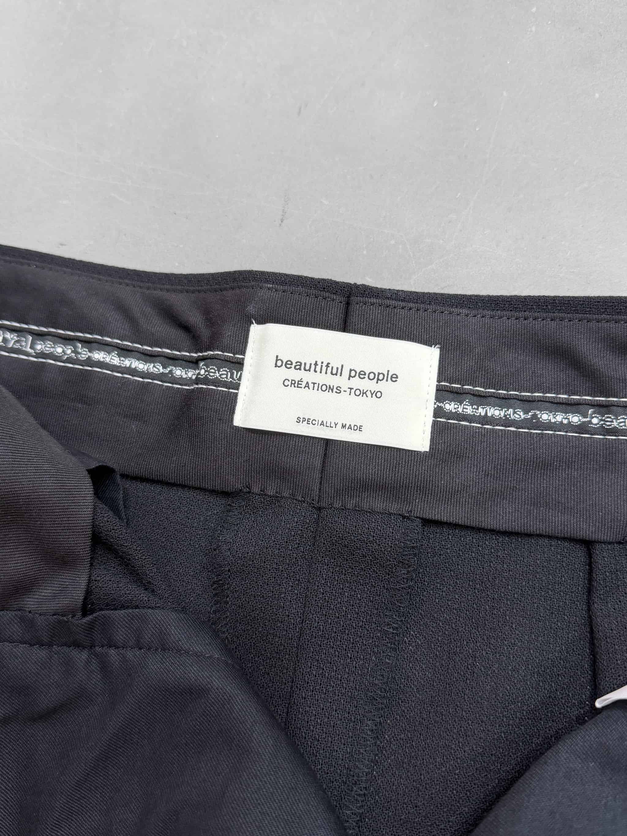 beautiful people（ビューティフルピープル）｜mesh suiting side tuck