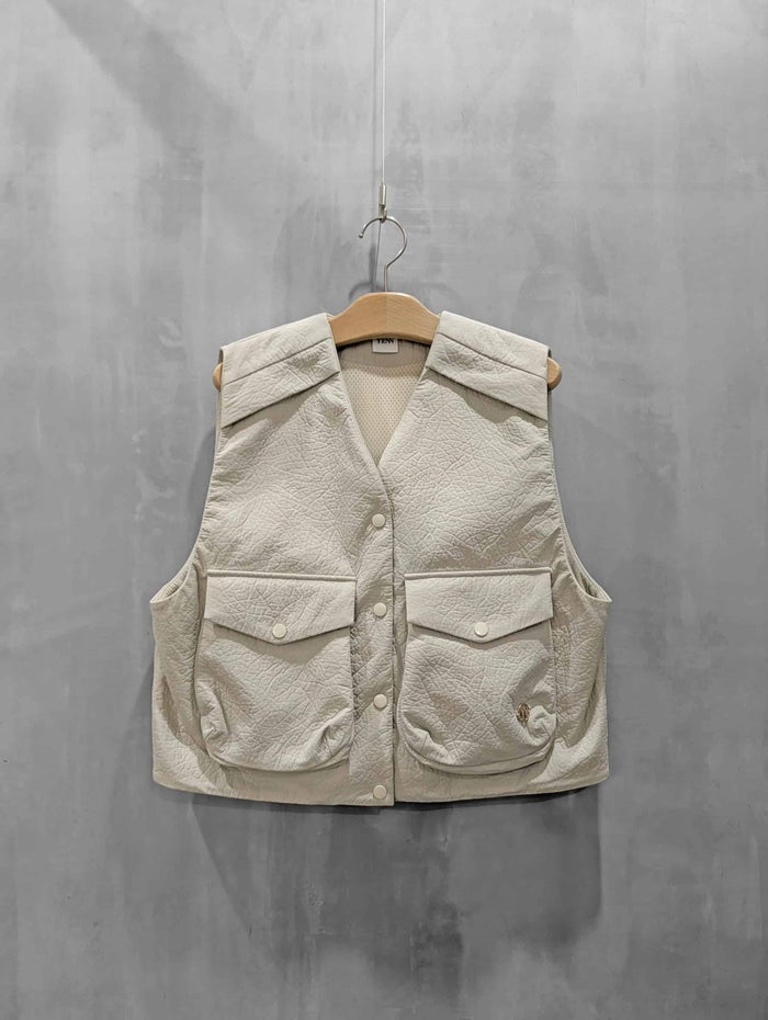 YENN(イェン)|PUFFY MILITARY VEST|Y263-42094