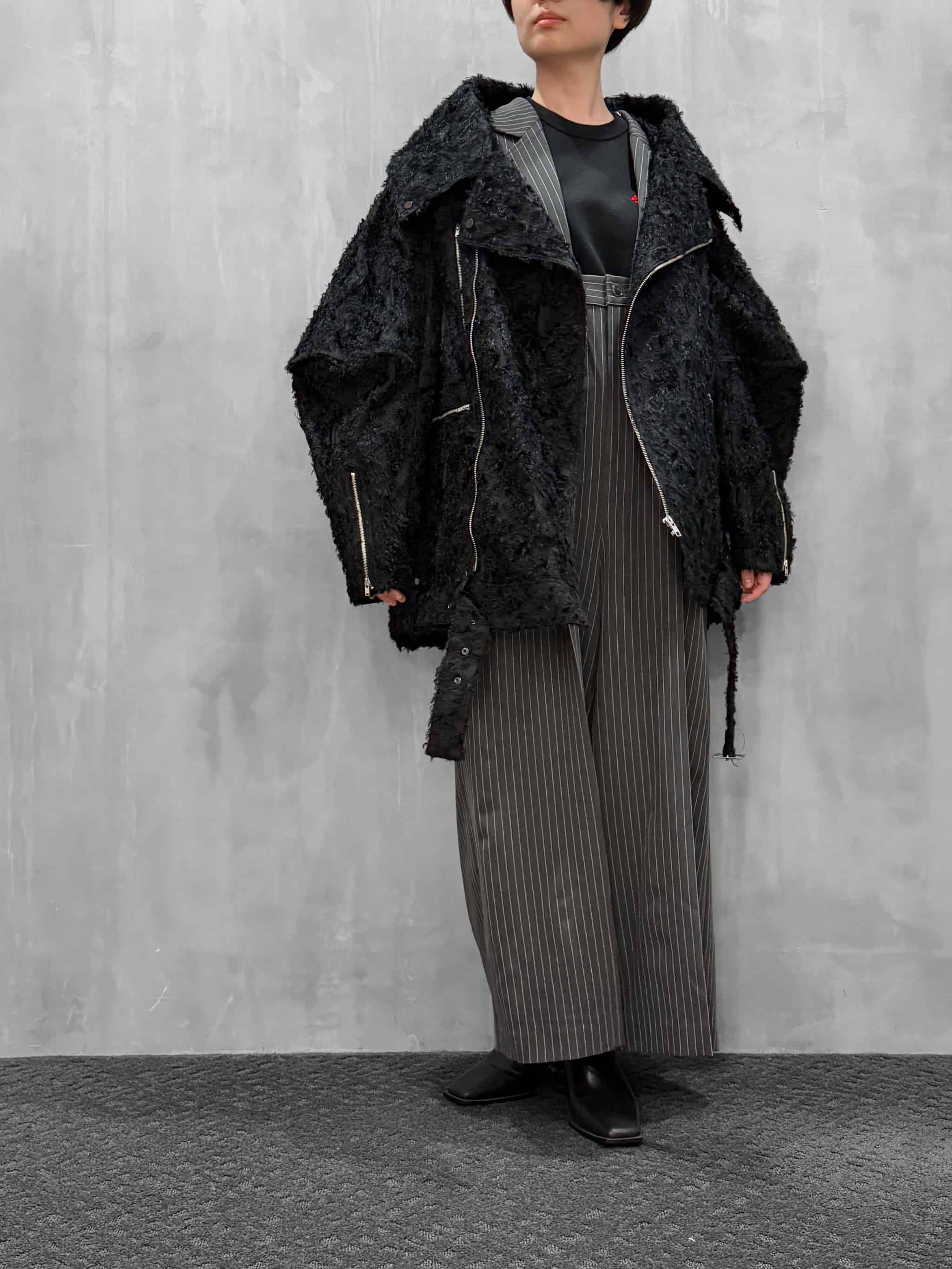 divka（ディウカ）｜Ry/Ny/C Cut Jacquard Biker Jacket｜DK30-SP02