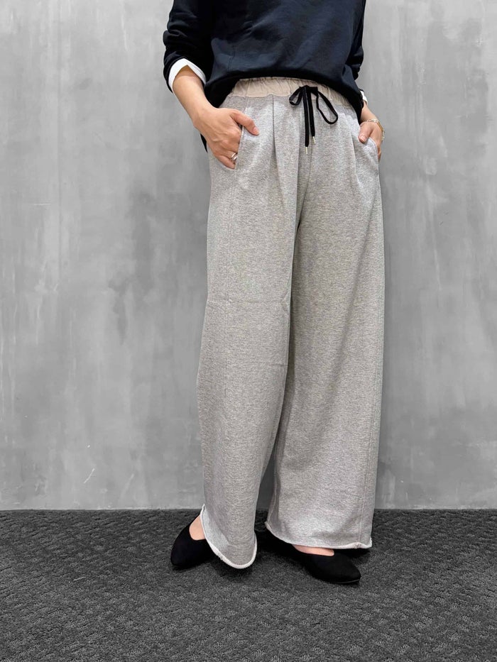 trois(トロワ)|国産裏毛スウェットカーブパンツ|T266-87024