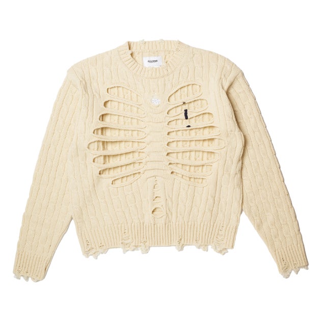 doublet(ダブレット)|RIB CAGE CABLE KNIT PULLOVER|26AW54KN225