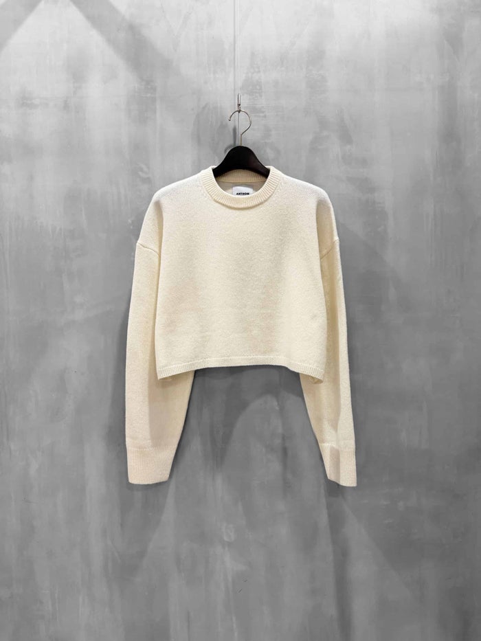ANTHOM(アントム)|クロップド丈エルボーパッチKNIT|A41526