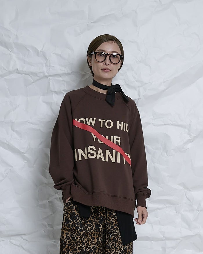 THOMAS MAGPIE(トーマスマグパイ)|C/T Sweat Tops(Small)『HOW TO HIDE YOUR INSANITY』|2271852