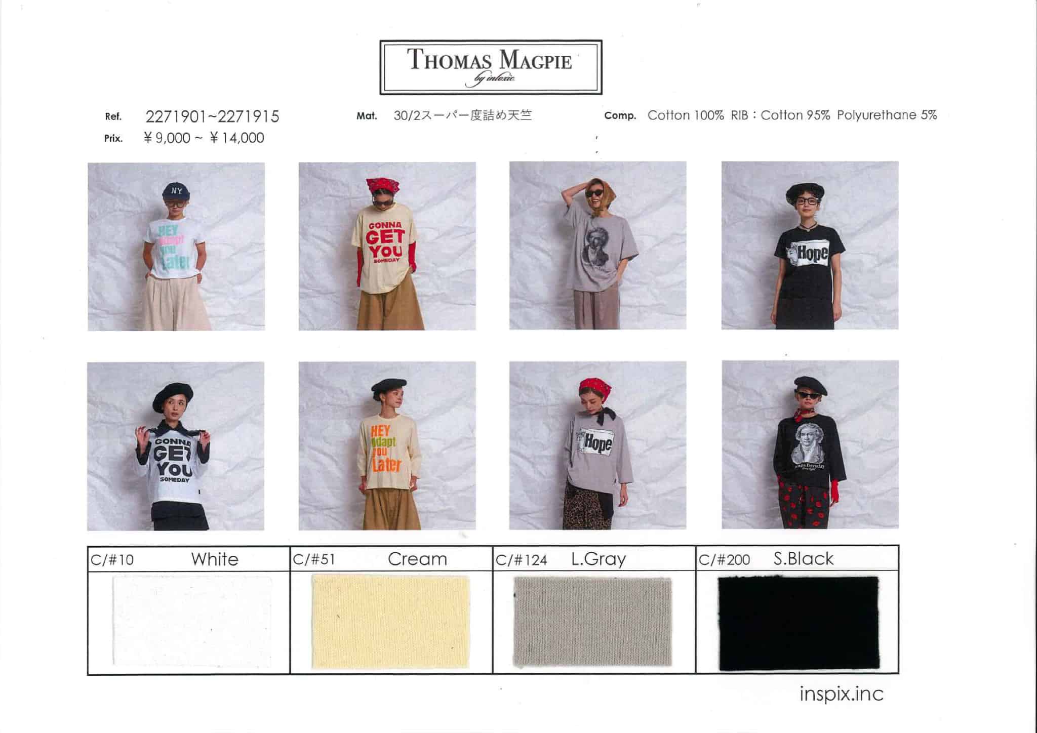 3月入荷予定】THOMAS MAGPIE（トーマスマグパイ）｜30/2スーパー度詰め