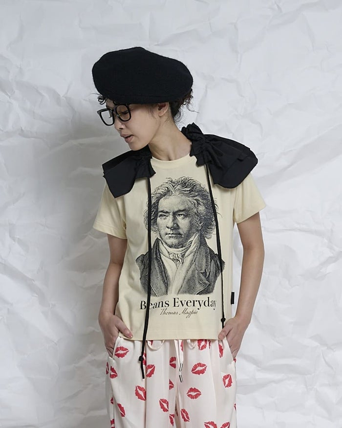 THOMAS MAGPIE(トーマスマグパイ)|30/2スーパー度詰め天竺Tシャツ(mini)『Beans Everyday』|2271907