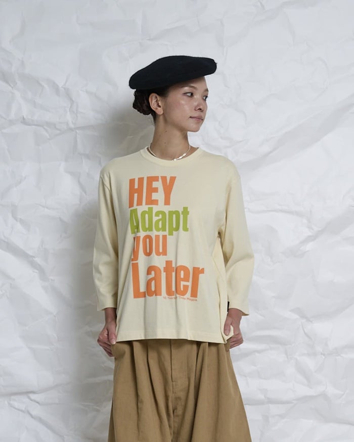 THOMAS MAGPIE(トーマスマグパイ)|30/2スーパー度詰め天竺ロンT『HEY Adapt you Later』|2271914