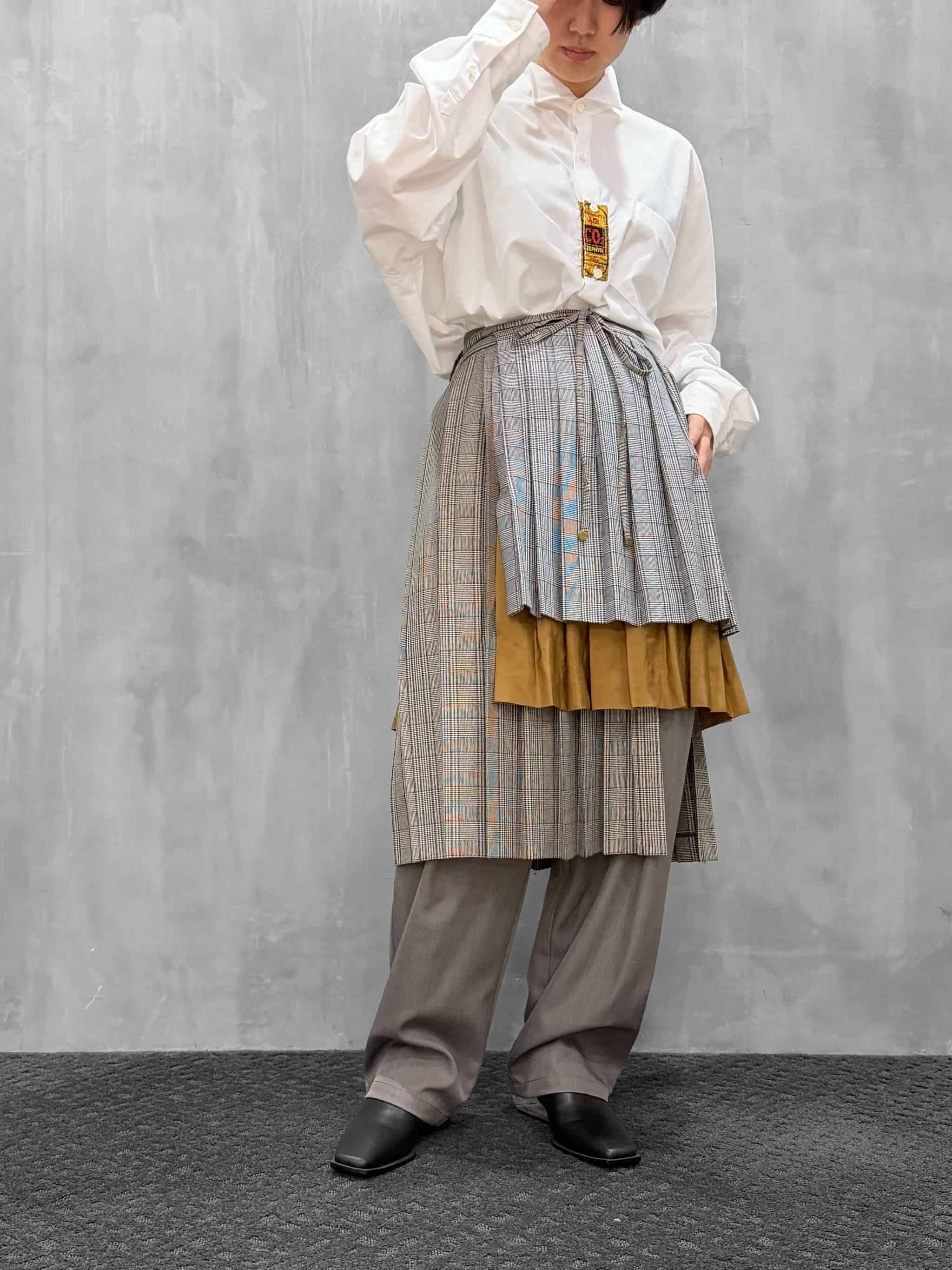 THOMAS MAGPIE（トーマスマグパイ）｜Glen CHECK Layered Skirt