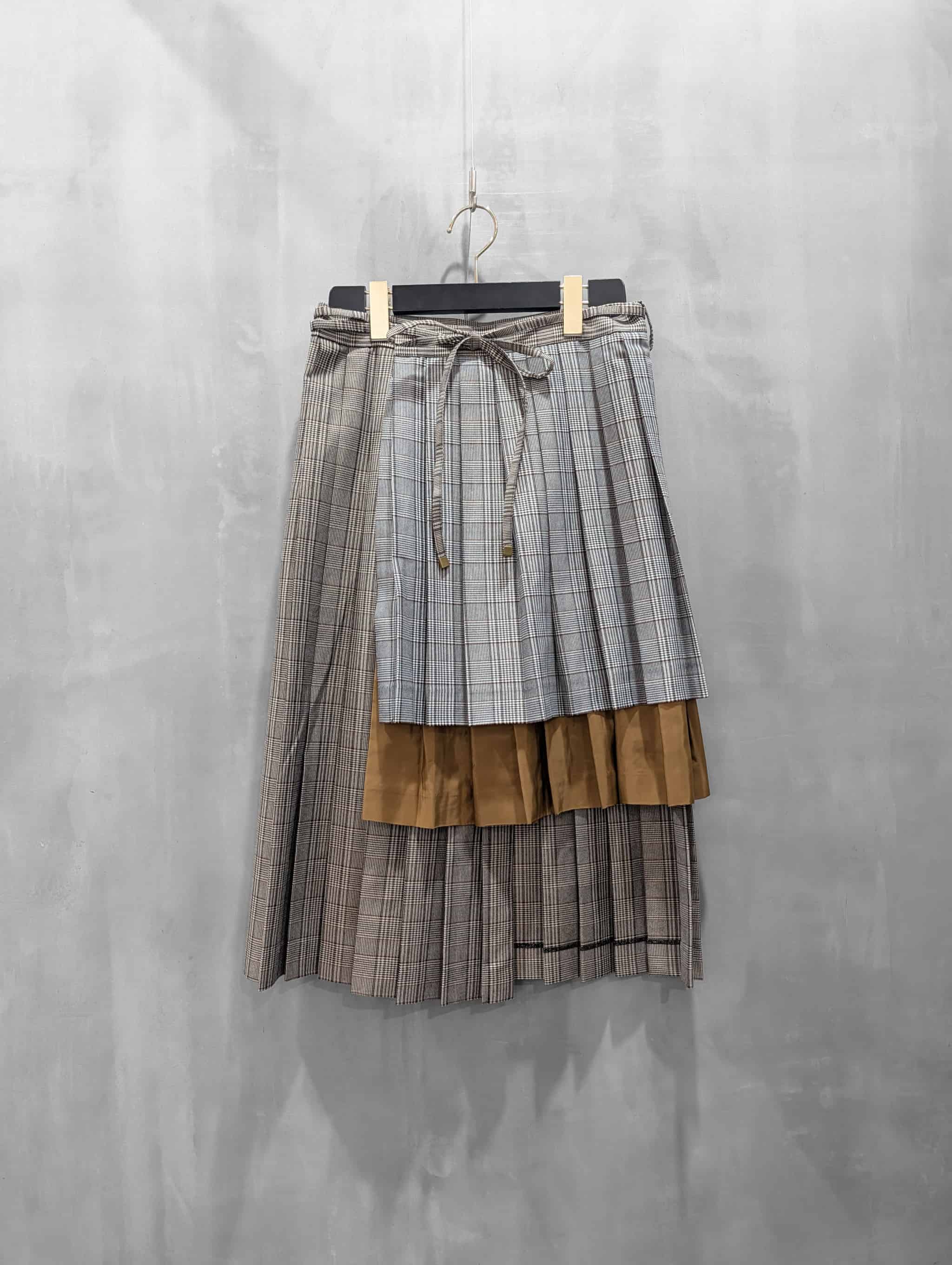 THOMAS MAGPIE（トーマスマグパイ）｜Glen CHECK Layered Skirt