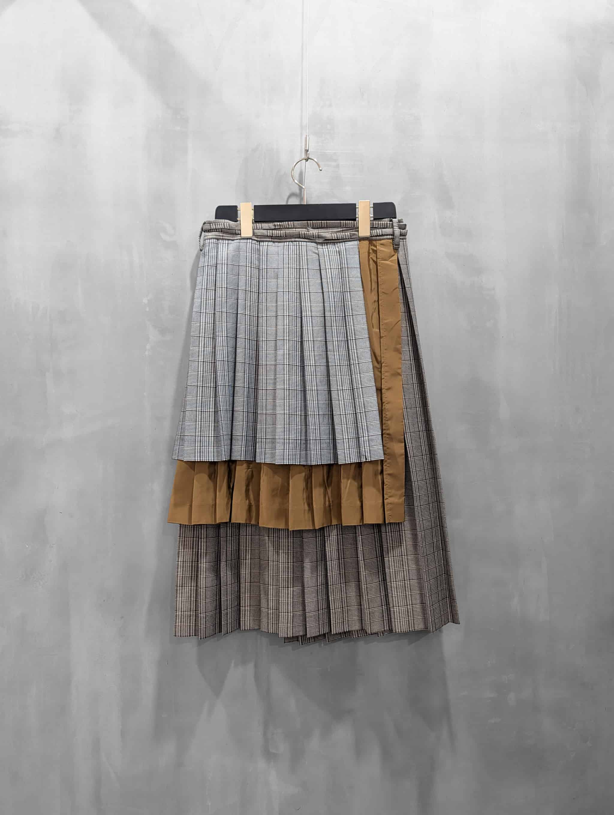 THOMAS MAGPIE（トーマスマグパイ）｜Glen CHECK Layered Skirt