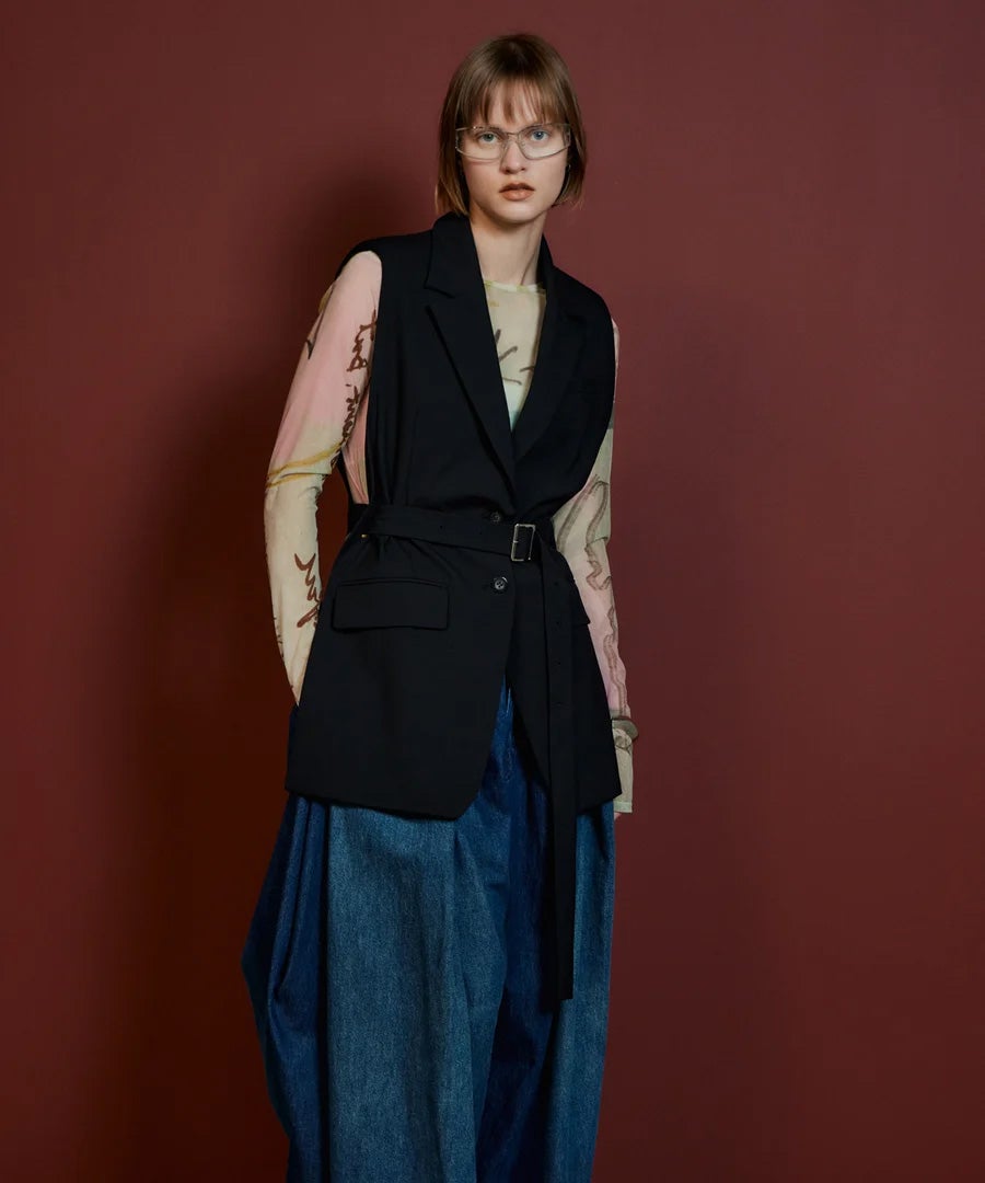 MAISON SPECIAL（メゾンスペシャル）｜Belted Side-Open Vest