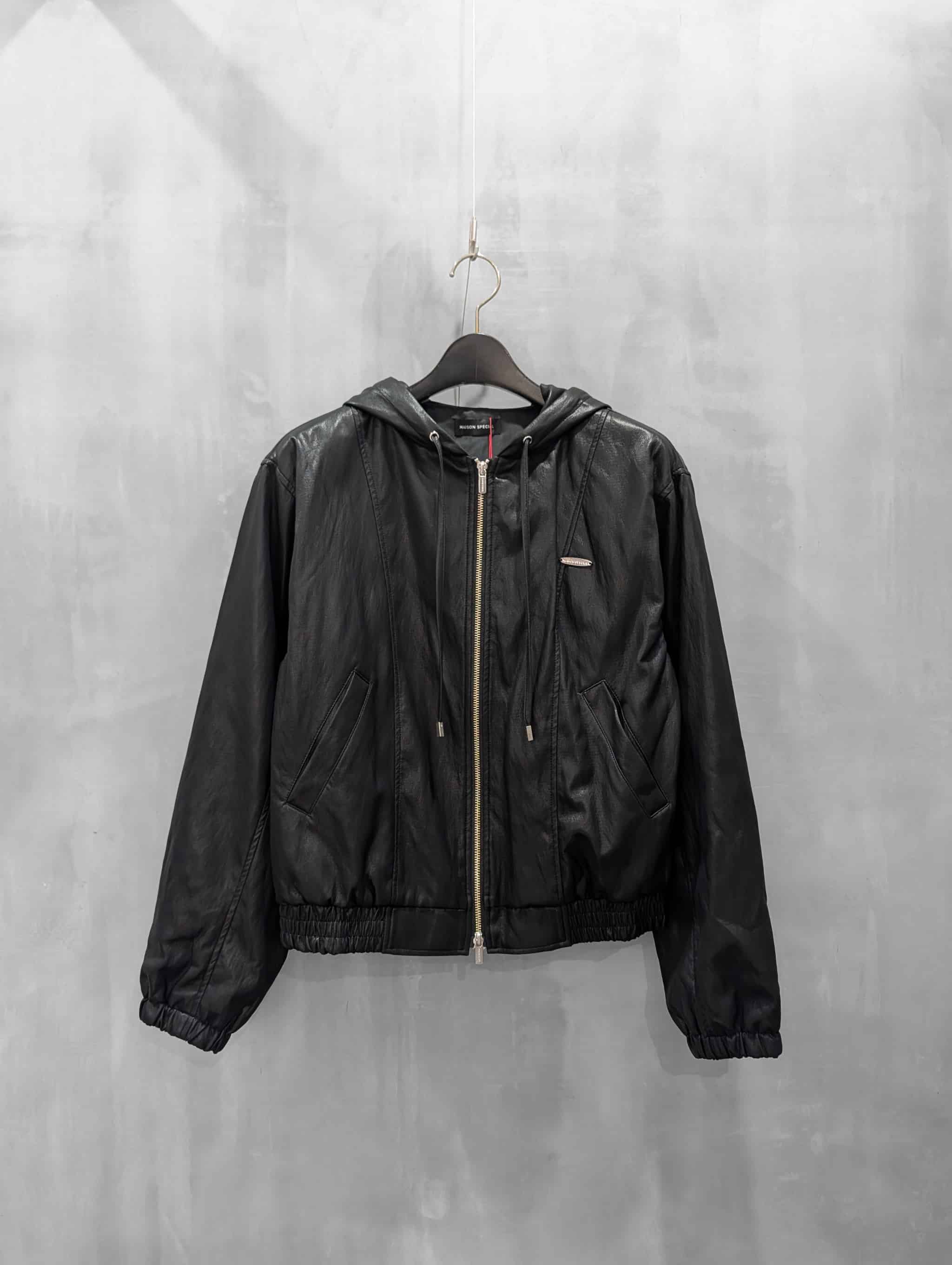 MAISON SPECIAL（メゾンスペシャル）｜Faux Leather Hoodie Parka