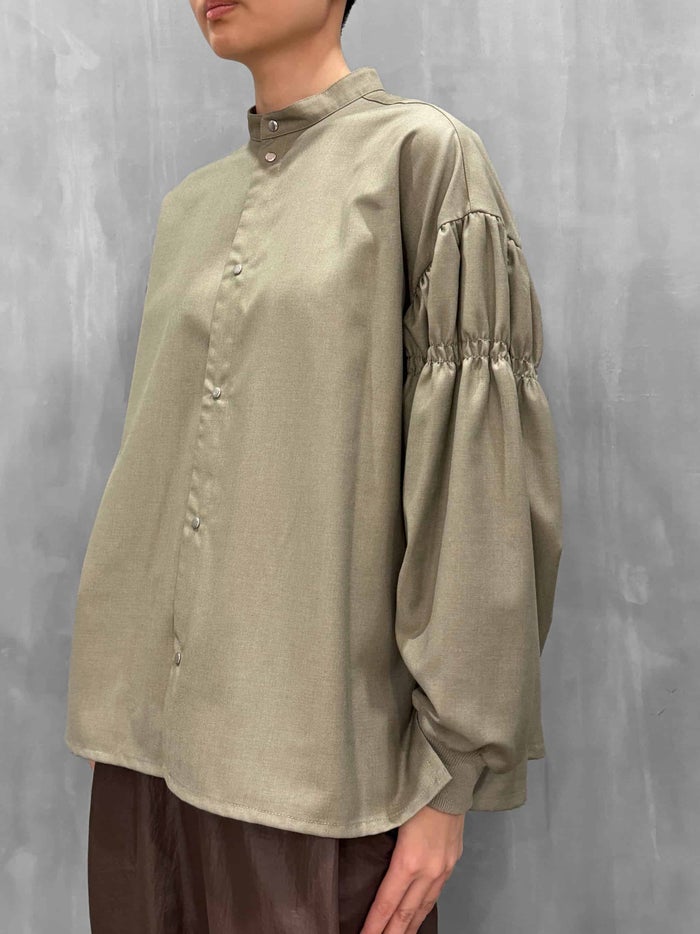 SIWALY fluid(シワリーフルイド)|Gather Sleeve Shirt|526405